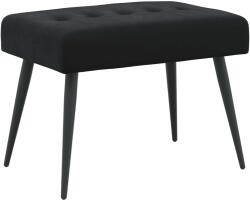 vidaXL Banca cu butoane capitonate Negru 60 x 40 x 45 cm Catifea GartenMobel Dekor (42038507)