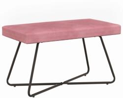 vidaXL banca Simplu Roz 80 x 40 x 45 cm Catifea GartenMobel Dekor (42038333)