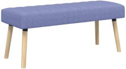 vidaXL Banca cu tapitare canelata Albastru Jeans 110 x 40 x 46 cm GartenMobel Dekor (42038500)