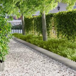 vidaXL Margine pentru gazon 20 pcs 103 x 25 cm Otel Argintiu GartenMobel Dekor (8008706)