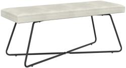 vidaXL banca Simplu Crem 110 x 40 x 45 cm Catifea GartenMobel Dekor (42038351)