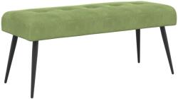 vidaXL Banca cu butoane capitonate Verde deschis 110 x 40 x 46 cm GartenMobel Dekor (42038532)