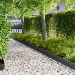 vidaXL Margine pentru gazon 20 pcs 103 x 15 cm Otel Negru GartenMobel Dekor (8008351)