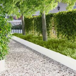 vidaXL Margine pentru gazon 10 pcs 103 x 30 cm Otel Alb GartenMobel Dekor (8008408)