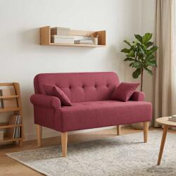 vidaXL Canapea cu capitonaj butonat Rosu Vin 120 x 65 x 79 cm Tesatura GartenMobel Dekor (42041812)