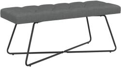 vidaXL Banca cu butoane capitonate Gri închis 110 x 40 x 46 cm GartenMobel Dekor (42038372)