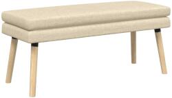 vidaXL Banca cu doua straturi Crem 110 x 40 x 47 cm Tesatura GartenMobel Dekor (42038452)