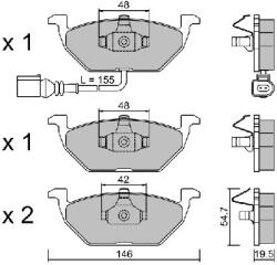 AISIN set placute frana, frana disc AISIN Premium ADVICS by BPVW-1009 (BPVW-1009)