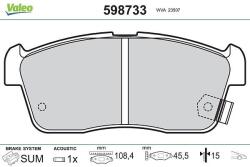 VALEO set placute frana, frana disc VALEO 598733 (598733)