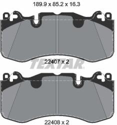 TEXTAR set placute frana, frana disc TEXTAR Q+ 2240701 (2240701)