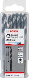 Bosch Set 10 burghie pentru metal, Bosch HSS Impact Control, 6 mm, tip bit 1/4 (2608577123) Burghiu