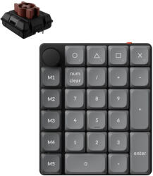 Keychron K0 Max QMK testreszabható vezeték nélküli NumPad RGB Backlight (Hot-Swappable) - Keychron Milk POM Switch - Brown (K0M-H3)