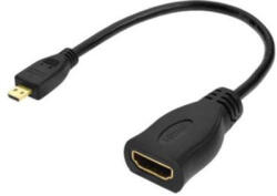 BlackBird Kábel HDMI Micro-D male to HDMI-A female, 23cm (BH1314)
