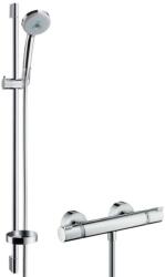 Hansgrohe - Set de duș cu termostat, 3 jeturi, bară 90 cm, crom 27085000ROZ1 (27085000ROZ1)