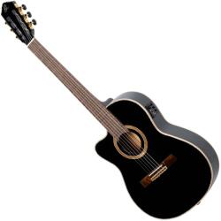 Ortega Guitars RCE138-T4BK-L 4/4 thinline klasszikus gitár, balkezes - Fekete