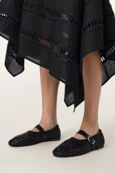 AllSaints балеринки от кожа Sabine Woven Flat (W102FE.BLK)