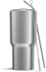 Amazon 850ml ezüst vákuumszigetelt termosz bögre 20x10cm