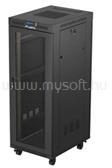 Lanberg FF01-6832-23BL 19 32U SZÉL: 600mm MÉLY: 800mm MAG: 1676mm lapraszerelt LCD hálós fémajtós fekete álló rack szekrény (FF01-6832-23BL) (FF01-6832-23BL)