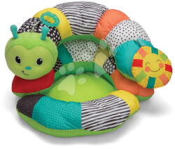 Infantino Perna pentru joacă pe burtică Omidă Prop-A-Pillar Tummy Time & Seated Support Infantino cu spătar și jucării detașabile cu jucărie dentiție de la 0 luni (INF216180-09)