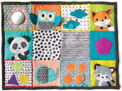 Infantino Covoraș de joacă Maxi Zoo Giant Sensory Discovery Mat Infantino cu oglindă 167, 5*127 cm de la 0 luni (INF313000-00)