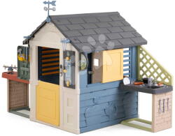 Smoby Căsuță stație meteo pentru jocuri de rol 4 Seasons Playhouse Smoby cu carillon, anemometru și termometru cu filtru UV, de la 24 luni (SM810311-Q) Casuta pentru copii