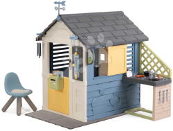 Smoby Căsuță stație meteorologică pe pardosea 4 Seasons Playhouse Smoby cu carillon, anemometru și termometru cu filtru UV, de la 24 luni (SM810311-L) Casuta pentru copii