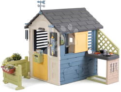 Smoby Căsuță stație meteo cu iluminare 4 Seasons Playhouse Smoby cu carillon cu vânt și pluviometru cu filtru UV de la 24 luni (SM810311-C) Casuta pentru copii