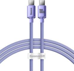 Baseus Cablu Date si Incarcare USB-C - USB-C Baseus Crystal Shine Series, 100W, 1.2m, Mov CAJY000605 (baseus_20220224134231)