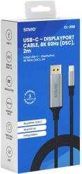 SAVIO USB-C - DisplayPort kábel 8K 60Hz (DSC) 2m CL-208 SAVIO CL-208 (SAVIO CL-208)