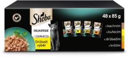 Sheba tasakos eledel, baromfiválogatás zselében felnőtt macskáknak 48 × 85 g