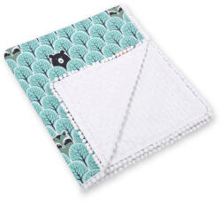 BabyLion pom-pom takaró Minky - Menta erdő - pindurka