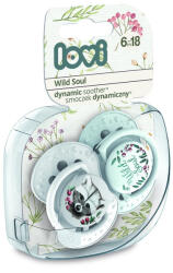 LOVI Dinamikus nyugtató cumi 2db (6-18 hónap) Wild Soul - Blue - pindurka