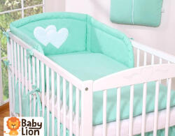 BabyLion 3 részes ágyneműhuzat szett - HH - Menta - pindurka