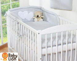 BabyLion 3 részes ágyneműhuzat szett - HH - Szürke - pindurka