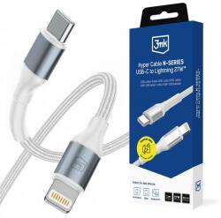 3mk Protection Cablu Date si Incarcare USB-C - Lightning 3MK Hyper N, 27W, 1m, Alb - evomag