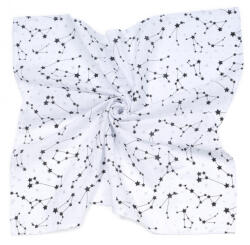 MT Textil MTT Nagy textil pelenka (120x120) - Fehér alapon fekete csillagképek - pindurka
