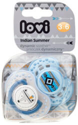 LOVI Dinamikus nyugtató cumi 2db (3-6 hónap) Indian Summer - Blue - pindurka