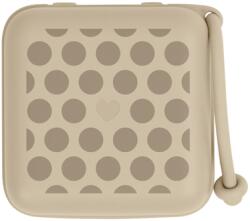 BIBS Cutie multifunctionala pentru depozitare suzete BIBS Studio Collection Polka Dots Mega Vanilla Dark Oak (420037245)