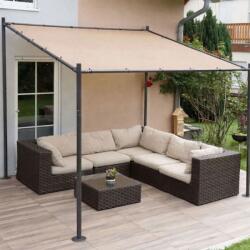 MultiGarden kerti acél pergola pavilon tetővel 3x3m - bézs (DN-FG-871-3)
