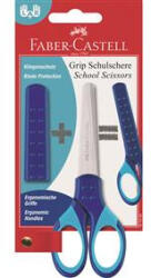 Faber-Castell Foarfeca scolara cu protectie grip albastra faber-castell (FC181549)