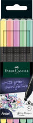 Faber-Castell Set 5 x Liner Faber-Castell Grip, 0.4 mm, 5 culori pastel (FC151602)