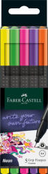Faber-Castell Liner 0.4mm set 5 buc neon grip faber-castell (FC151603)