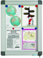 Smit Visual Supplies Avizier interior/exterior Recto, tabla alba magnetica, 8 x A4, 60 x 85 cm, SMIT (13001302)