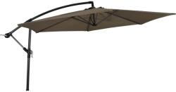 LesliLiving Függő napernyő Gemini 3 m átmérőjű taupe