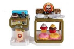 Teddies Cafenea plastic aparat de cafea + prăjituri cu vitrină (TD00861797) Bucatarie copii