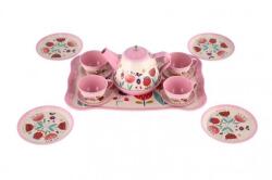 Teddies Set de ceai din tablă în valiză (TD00861856) Bucatarie copii