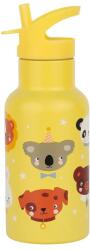 A Little Lovely Company - sticlă de băut din oțel inoxidabil, 350 ml - prieteni animale (ALLC_DBSSAF87)