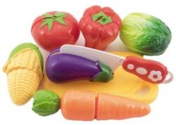 Teddies Plastic de tăiat legume cu farfurie și cuțit (TD00850007) Bucatarie copii