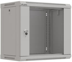Lanberg WF03-5309-10S 19" 9U SZÉL: 540mm MÉLY: 350mm MAG: 500mm lapraszerelt üvegajtós szürke fali rack szekrény - pcx