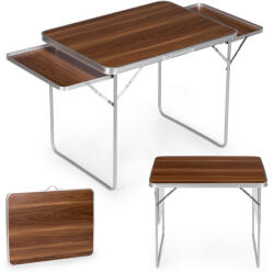 MultiGarden Kerti asztal, MultiGarden SMI-CT806-16, barna, 120 x 60 cm, barna, összecsukható, bőrönddé hajtható, 2 polccal, acél váz, MDF asztallap, teherbírás: 10 kg (TF5300)